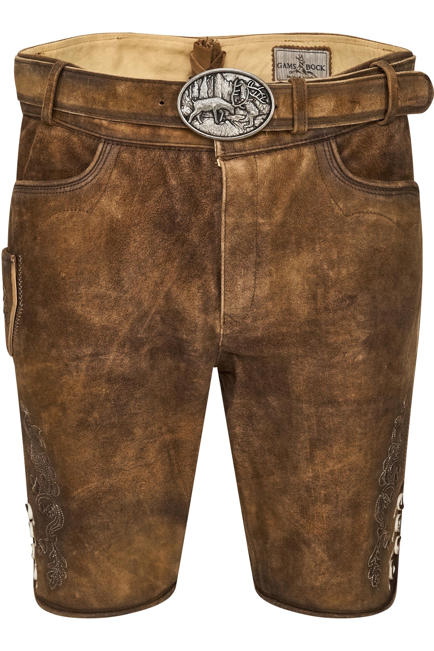 Lederhose Kiefer von Gamsbock in Braun Lederhose Kiefer von Gamsbock in Braun